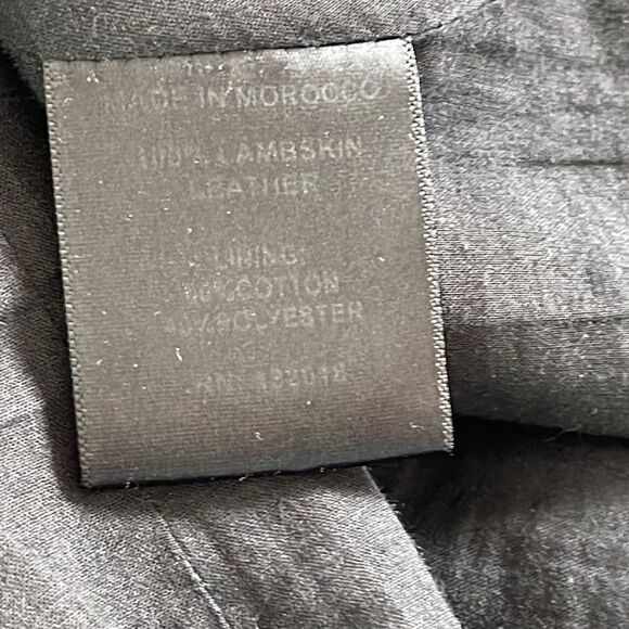 Improvd Knit Sleeve Lambskin Leather Moto Jacket - Picture 15 of 16